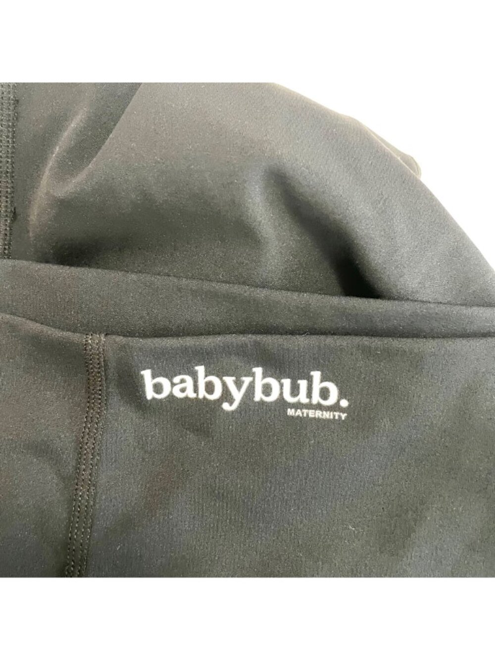 Babybub's Bub's Maternity Leggings High Waist + Pockets Size M Black - Picture 4 of 6